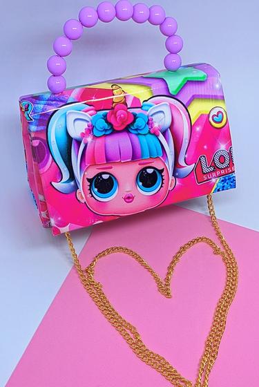 Imagem de Bolsa Bolsinha Infantil Mini Bag Pérolas Alça Transversal Corrente Princesa Disney Minnie Lol Barbie Moda Blogueirinha