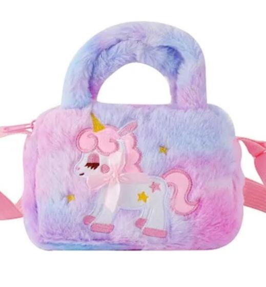 Imagem de Bolsa Bolsinha Infantil Unicórnio Pochete Cintura Mochila