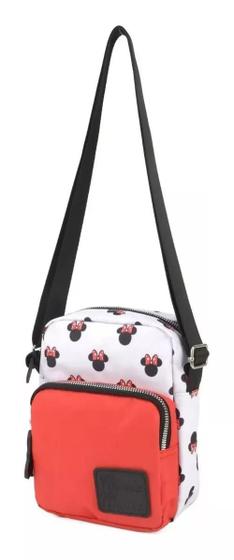 Imagem de Bolsa Bolsinha Tiracolo Transversal Minnie Mouse Laço Disney