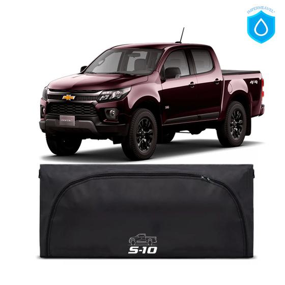 Imagem de Bolsa Caçamba Impermeável Chevrolet S10 420 Lts Premium Abertura Frontal Instala Sem Furar a Caçamba