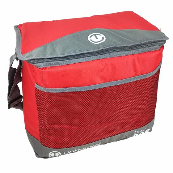 Imagem de Bolsa Caixa Térmica 24 Litros SoftCooler Com Alça Unitermi Isolante Térmico 8mm 39 Latas Vermelho