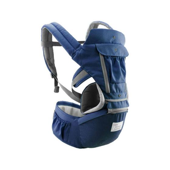 Bolsa canguru ergonômico bebê azul mamãe 12 posições 3 em 1 Menor preço em Bolsa canguru ergonômico bebê azul mamãe 12 posições 3 em 1