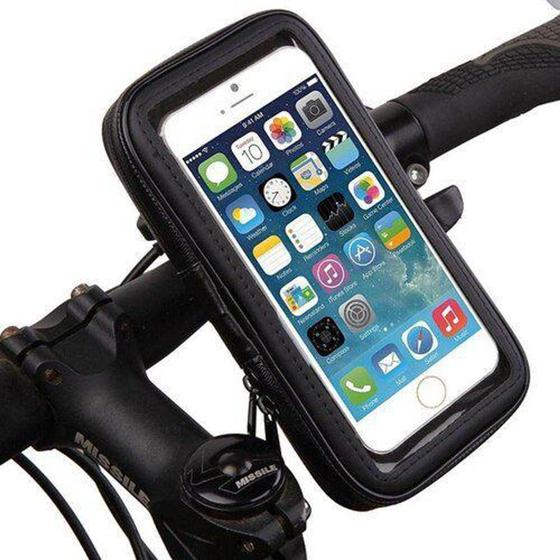 Imagem de Bolsa Capa Celular Prova D'agua c/ Suporte Gps Moto Bike ate 6.3" (BMG-10) - B-Max