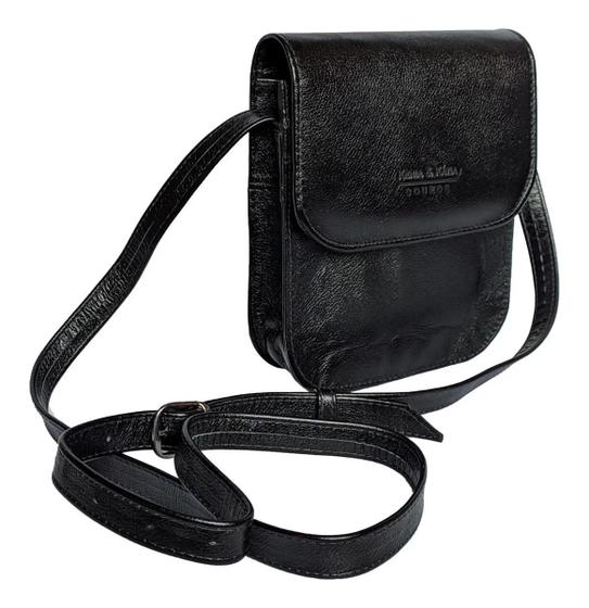 Imagem de Bolsa Capanga Carteiro Masculina Em Couro Transversal