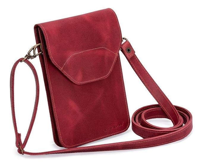 Imagem de Bolsa Carteira Couro Legitimo Documento/celular Crossbody