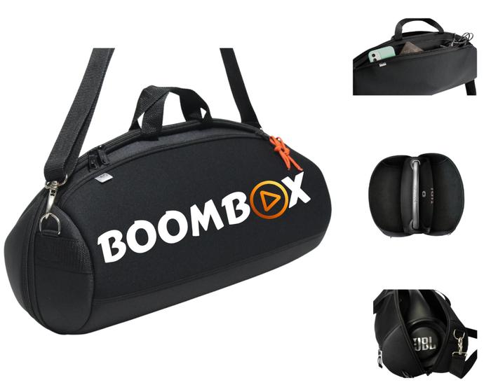 Imagem de Bolsa Case Capa Compatível Boombox 1 2 3 Bolso Alça Transporte Aveludado Macio