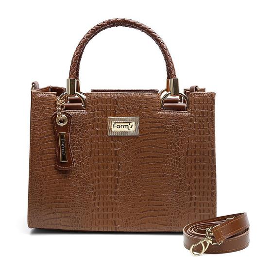 Imagem de Bolsa Castelo Handbag Form's com Textura Alça Fixa Trançada