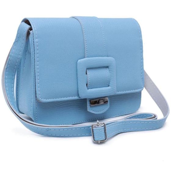 Imagem de Bolsa Casual Transversal com Alça Ajustável e Detalhe em Fivela com Zíper e Tampa Prática Dia a Dia