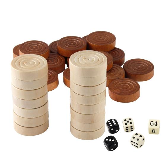 Imagem de Bolsa Checker Pieces Amerous Thread de madeira com cordão