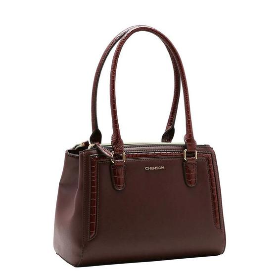 Imagem de Bolsa Chenson Detalhe Croco em Verniz Ombro 83402 - Feminina