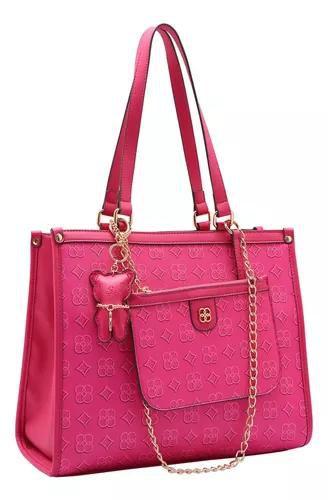 Imagem de Bolsa Chenson Feminina Elemento Gráfico Ombro Rosa 3484138