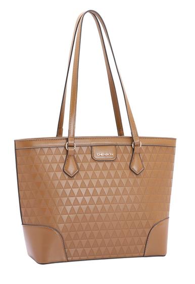 Imagem de Bolsa Chenson Feminina Natural Textura em Triangulos Ombro 3484099