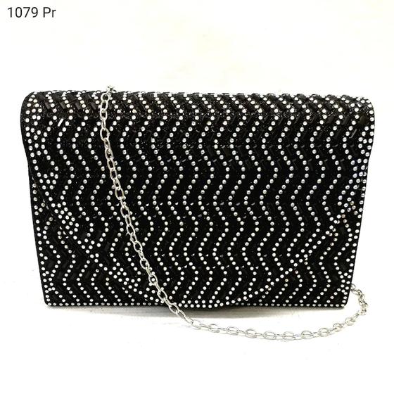 Imagem de Bolsa Clutch Festa / Casamento / Balada com Strass e Cristais 1079