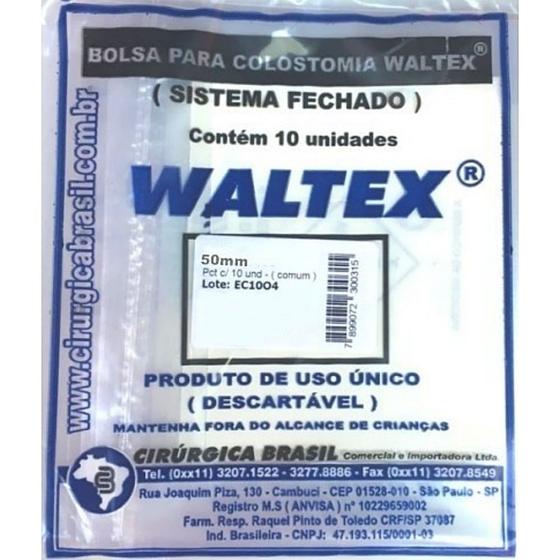 Imagem de Bolsa Colostomia Waltex 50mm - 10 unidades