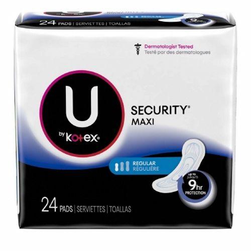 Imagem de Bolsa com 6 Pacotinhos de Absorventes Maxi Security Regular Kimberly Clark - 24 Unidades