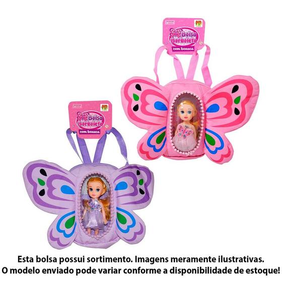 Imagem de Bolsa com Boneca - Borboleta com Boneca - Sortido - DM Toys