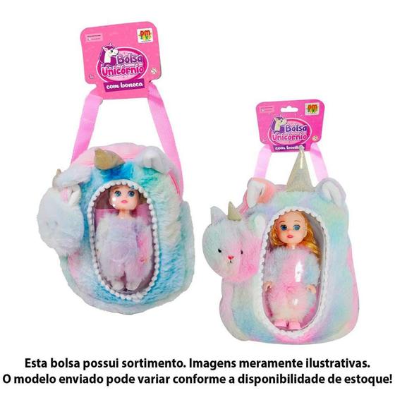 Imagem de Bolsa com Boneca - Unicórnio com Boneca - Sortido - DM Toys