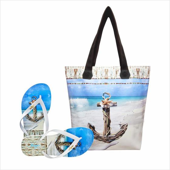 Imagem de Bolsa Com Chinelo Feminino Âncora Magicc