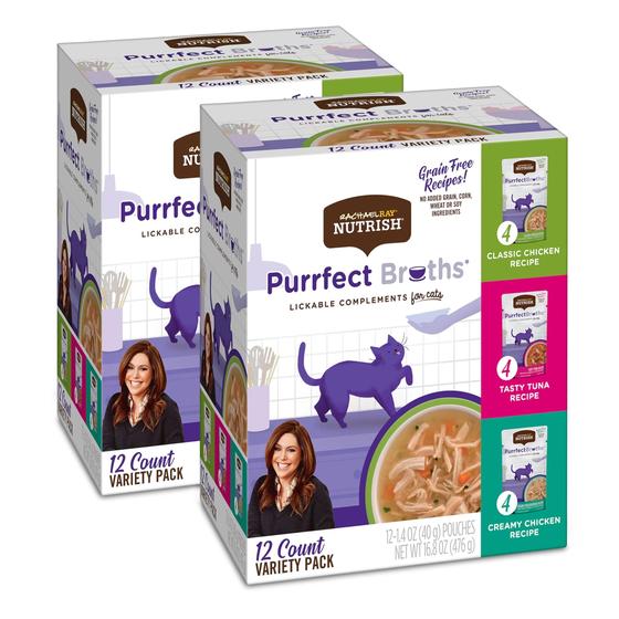 Imagem de Bolsa de 1,4 onças Wet Cat Food Nutrish Purrfect Broths (pacote com 24)