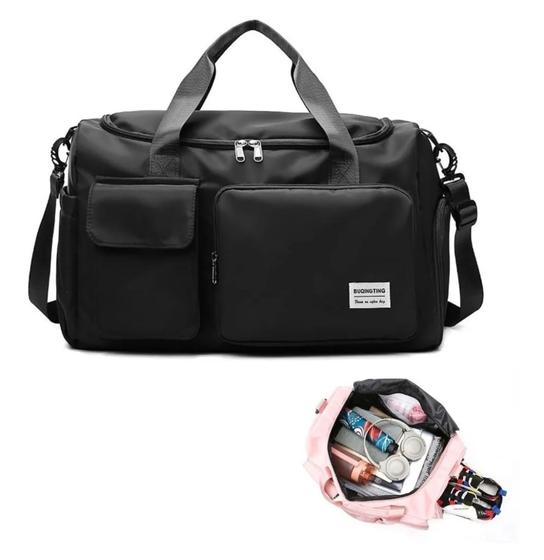 Bolsa de Academia Fitness Mala de Viagem Impermeável Cor: PretoTamanho:ÚnicoGênero:Masc/Fem é boa?