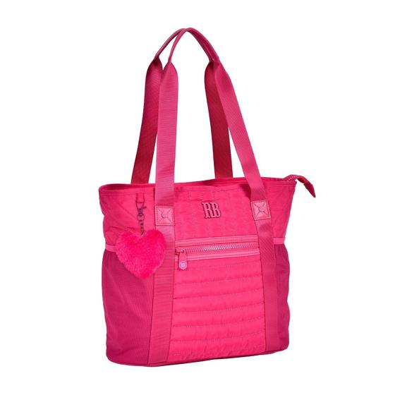 Imagem de Bolsa De Academia Totebag Rebecca Bonbon Rosa Pink Chaveiro Coração Lançamento RB RB2971PK