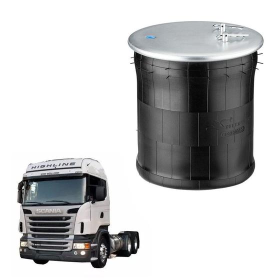 Imagem de Bolsa De Ar Suspensao Eixo Tração Scania S5 2011 Sem Base