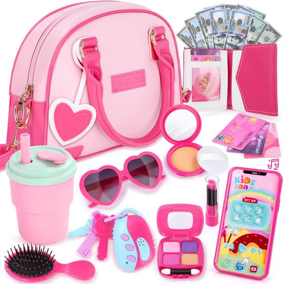 Imagem de Bolsa de brinquedos INNOCHEER para meninas com maquiagem fingida de 3 a 8 anos