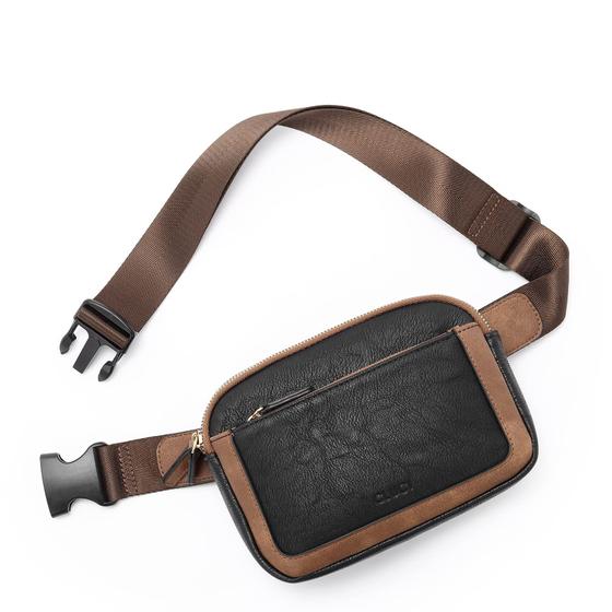 Imagem de Bolsa de cinto Fanny Pack CLUCI para mulheres em material vegano preta