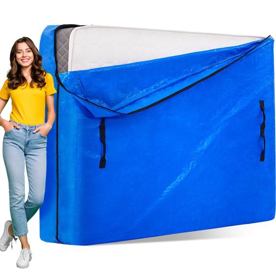 Imagem de Bolsa de colchão AlexHome Heavy Duty Tarp, reutilizável, de armazenamento, azul