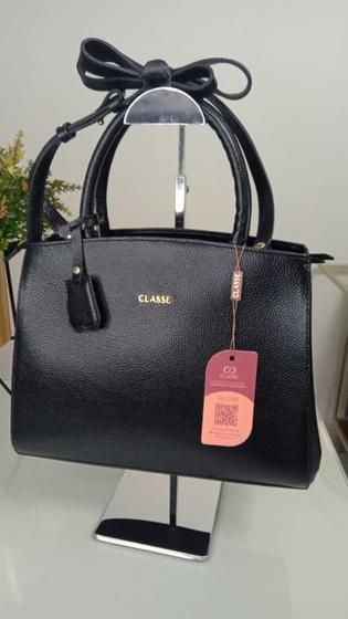 Imagem de Bolsa de couro legítimo CLASSE- Modelo Tote3188/ COR Preto