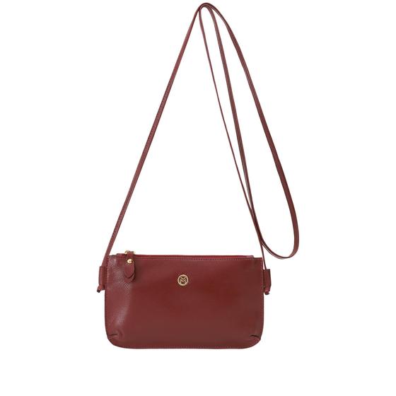 Imagem de Bolsa De Couro Legítimo Transversal Mariart 201 Vermelho