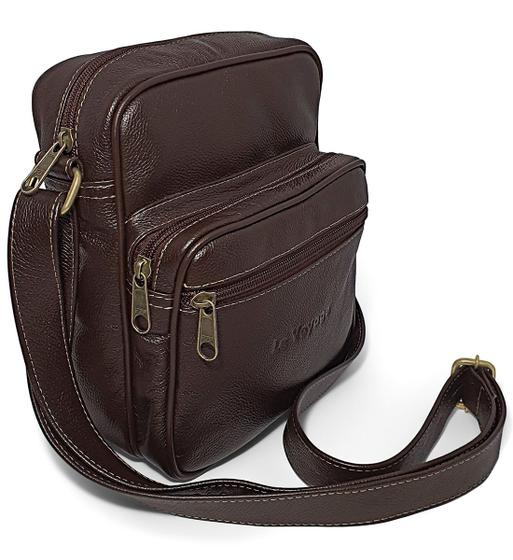 Bolsa De Couro Masculina Transversal Pequena Estilo Carteiro Menor preço em Bolsa De Couro Masculina Transversal Pequena Estilo Carteiro