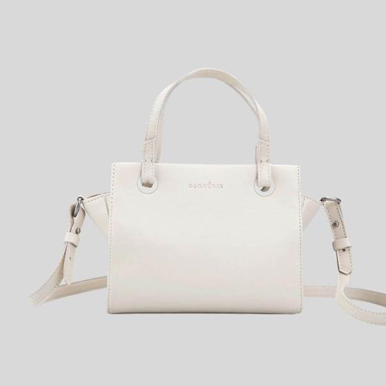 Imagem de Bolsa de Couro Transversal Off White Pequena