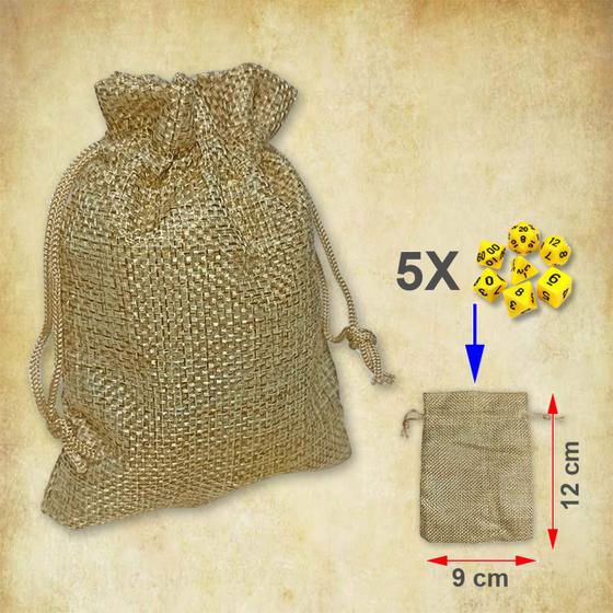 Imagem de Bolsa de Dados Estilo Rústico - RPG