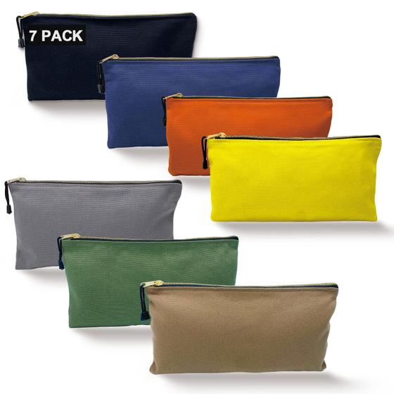 Imagem de Bolsa de Ferramentas TENGYES - Kit com 7 Bolsas de Canvas com Zíper