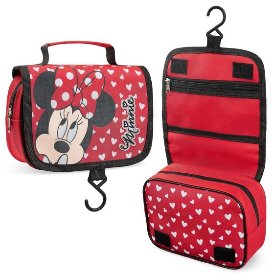 Imagem de Bolsa de higiene pessoal de viagem Disney Stitch Hanging para mulheres vermelha