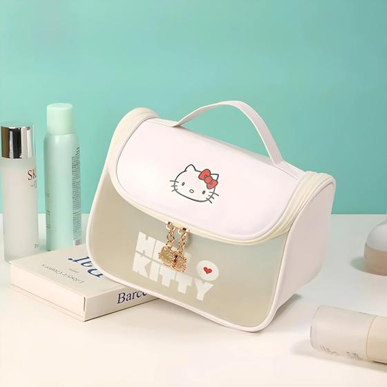 Imagem de Bolsa de Maquiagem Hello Kitty - Grande Capacidade - Oficialmente Licenciada Sanrio