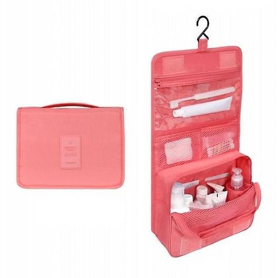Imagem de Bolsa de Maquiagem Suspensa Impermeável com Estampa de Cacto - Ideal para Viagem