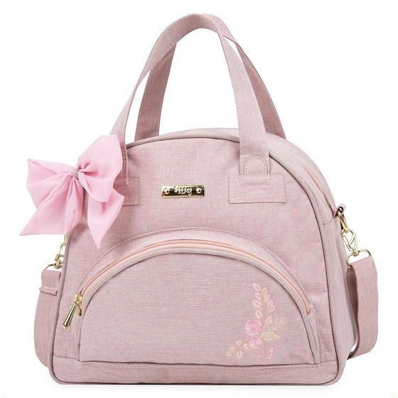 Imagem de Bolsa De Maternidade Hug Média Floral Rosa