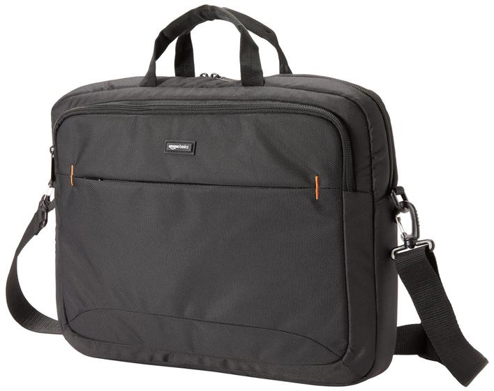 Imagem de Bolsa de ombro Amazon Basics para laptop de 17,3 polegadas preta x10