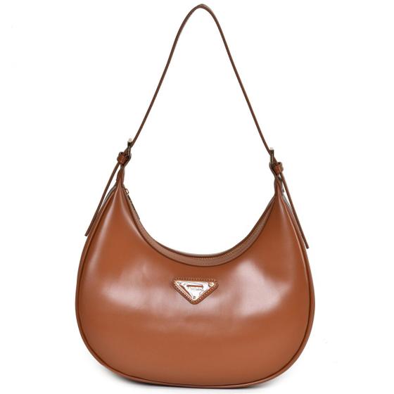 Imagem de Bolsa de Ombro Arredondada Via Marte Meia Lua com Alça Ajustável B1-126