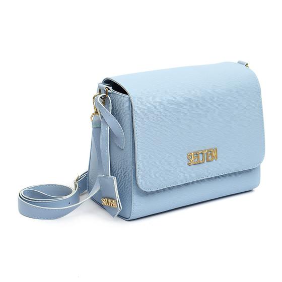 Bolsa de Ombro Feminina Lateral e Transversal Selten Azul Clara Menor preço em Bolsa de Ombro Feminina Lateral e Transversal Selten Azul Clara