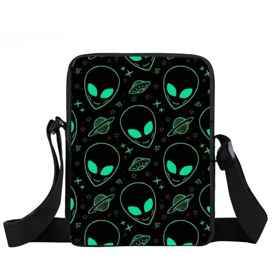 Imagem de Bolsa de Ombro Mochila Estampa Alien