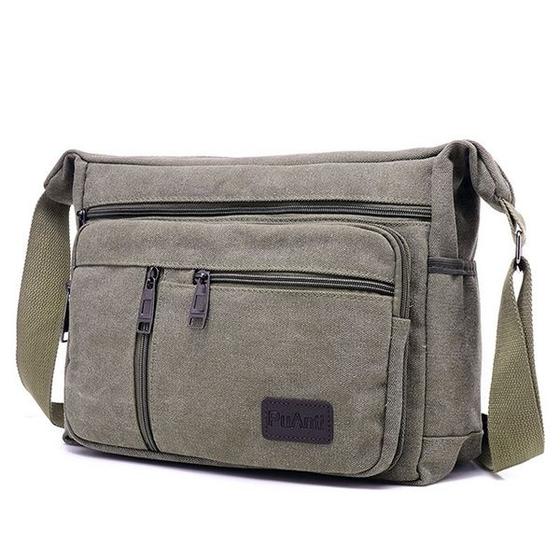 Imagem de Bolsa de ombro Wokex Fashion Canvas unissex Travel Green