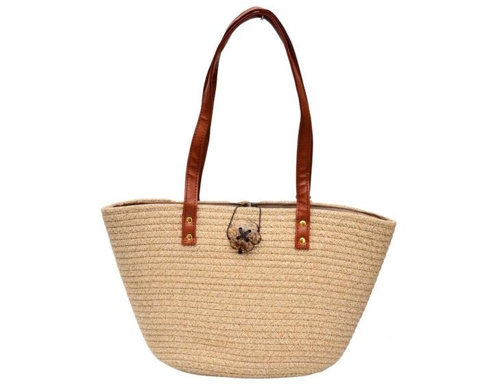 Imagem de Bolsa de Palha Tote Bag Casual Chic Pagani PG6928 Bege