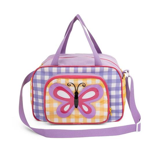 Imagem de Bolsa de Passeio Mait Xadrez Borboleta Colorido