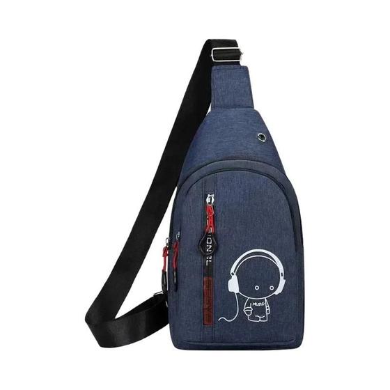 Imagem de Bolsa de Peito Masculina - Estilo Casual Coreano 2024 - Crossbody