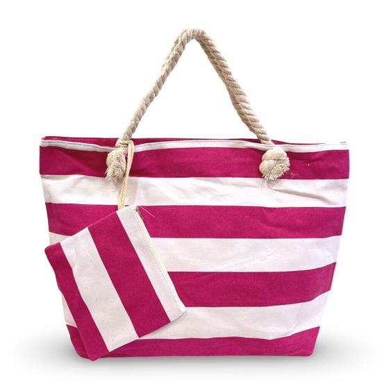 Imagem de Bolsa De Praia Grande + Bolsinha Feminina Verão moda Praia