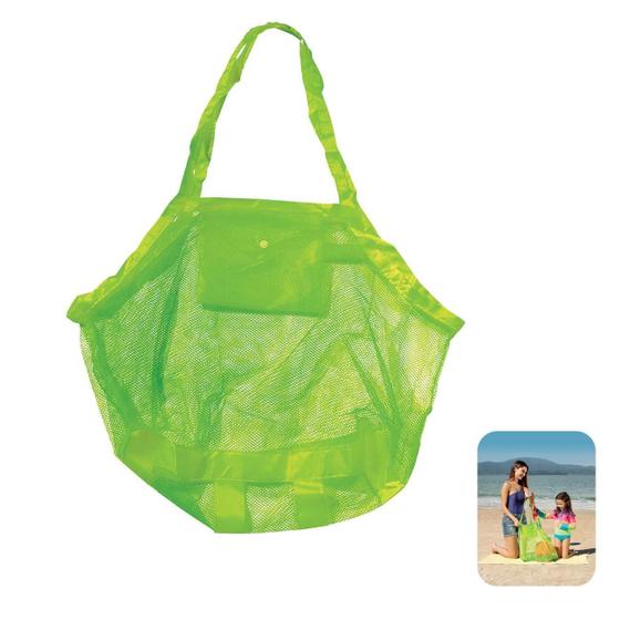 Imagem de Bolsa De Praia Para Brinquedos Saco Sacola Paia - Verde