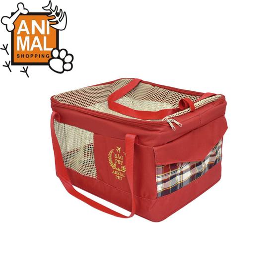 Imagem de Bolsa de Transporte Aéreo para Cães e Gatos - Gol - Vermelha - 43cm x 32cm x 24cm